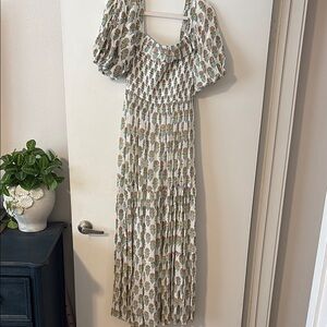 NWOT ash and Eden Floral Puff Sleeve Maxi Dress